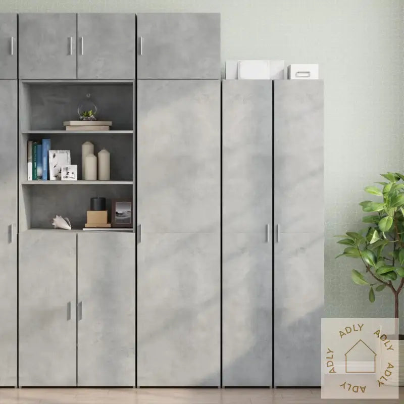 Veggskap Betonggrå 50X42,5X40 Cm Konstruert Tre