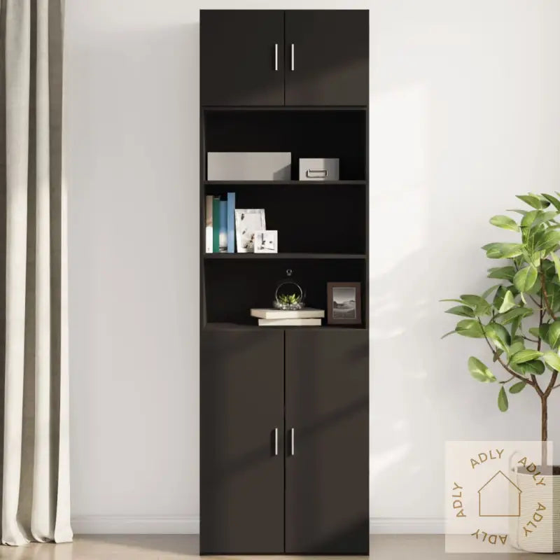 Veggskap Svart 70X42,5X40 Cm Konstruert Tre