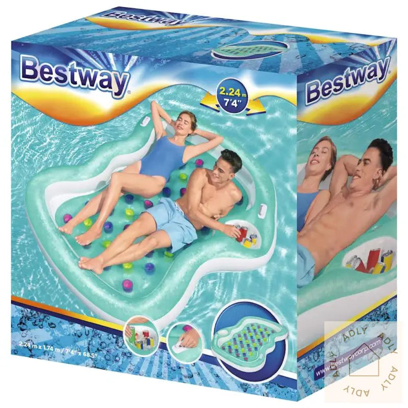 Bestway Flytemadrass Double Designer 224X174 Cm