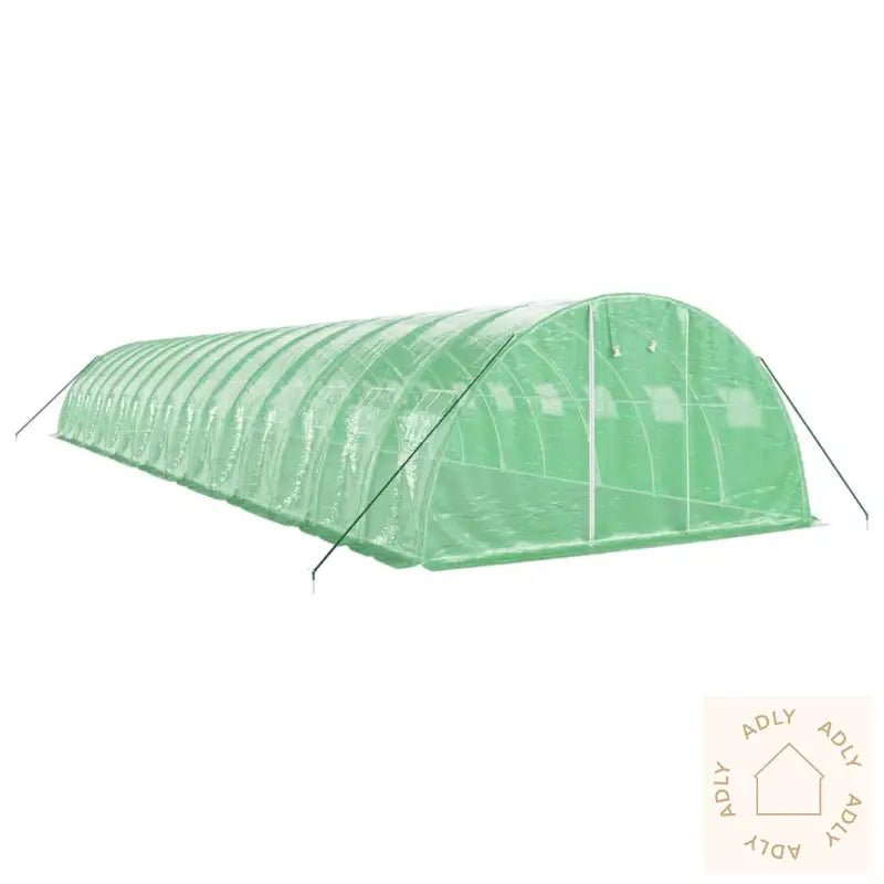 Drivhus Med Stålramme Grønn 64 M² 16X4X2 M