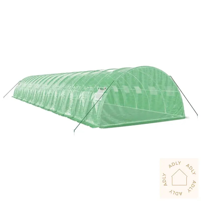 Drivhus Med Stålramme Grønn 64 M² 16X4X2 M