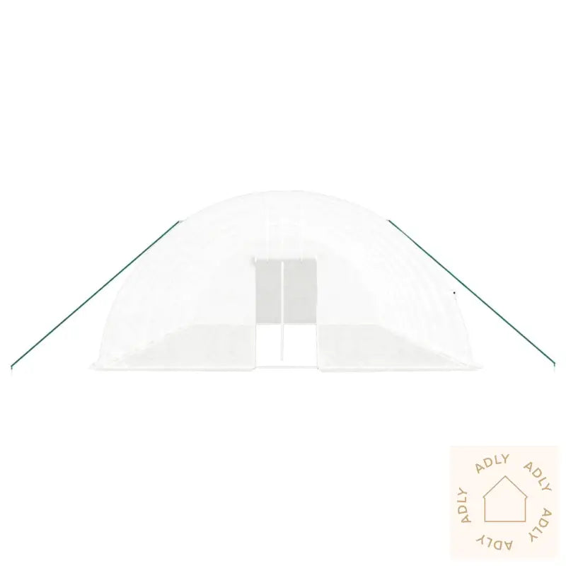 Drivhus Med Stålramme Hvit 60 M² 10X6X2,85 M