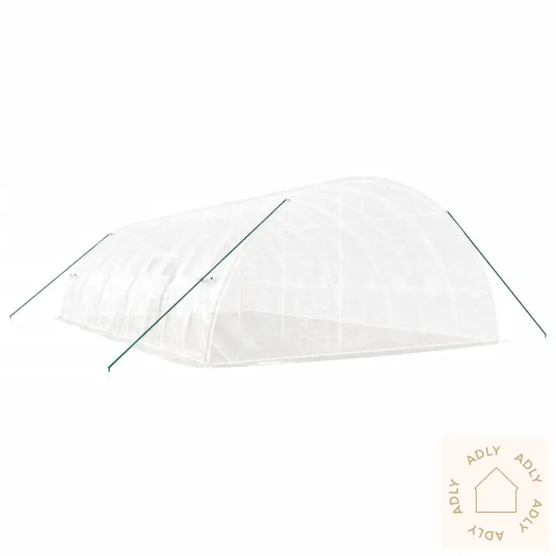 Drivhus Med Stålramme Hvit 60 M² 10X6X2,85 M