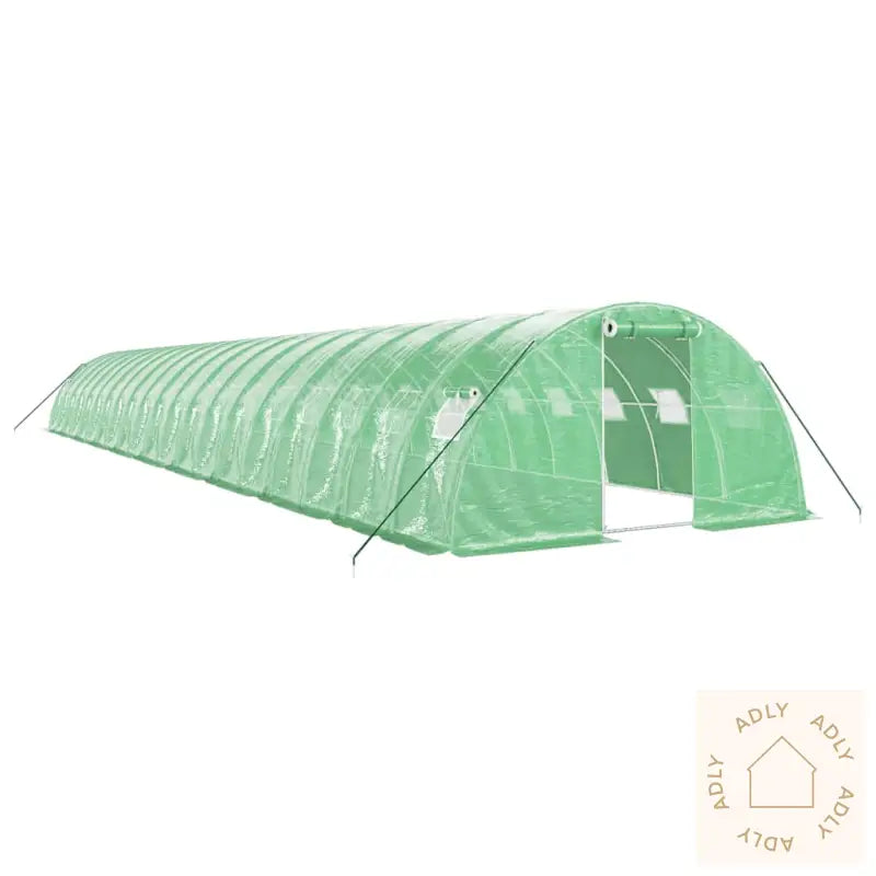 Drivhus Med Stålramme Grønn 80 M² 20X4X2 M