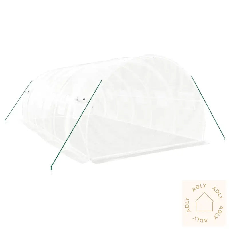 Drivhus Med Stålramme Hvit 18 M² 6X3X2 M