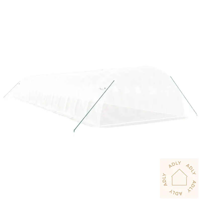 Rectangular hvit madrass for Romslig drivhus for å beskytte plantene dine mot været