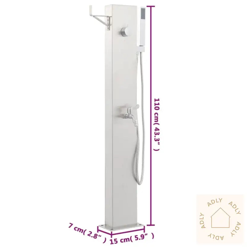 Hagesdusjkran 110 Cm Rustfritt Stål