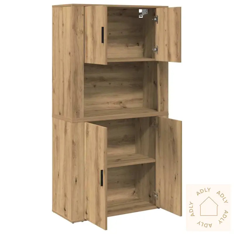 Høyskap I Artisan Eik 80X33X150 Cm Konstruert Tre