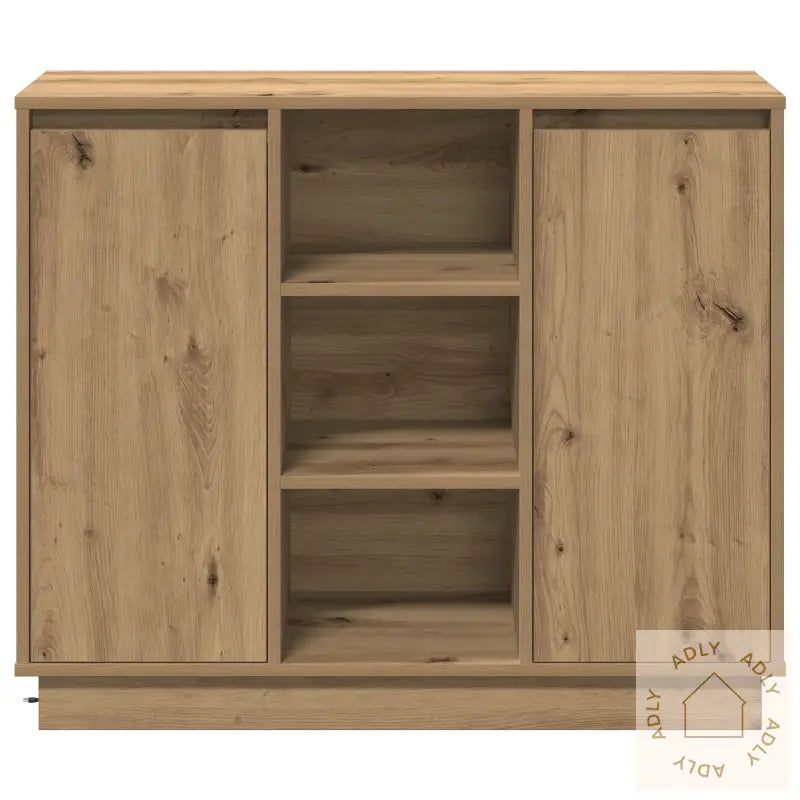 Nattbord Med Led Håndlaget Eik 90X32X75 Cm Konstruert Tre