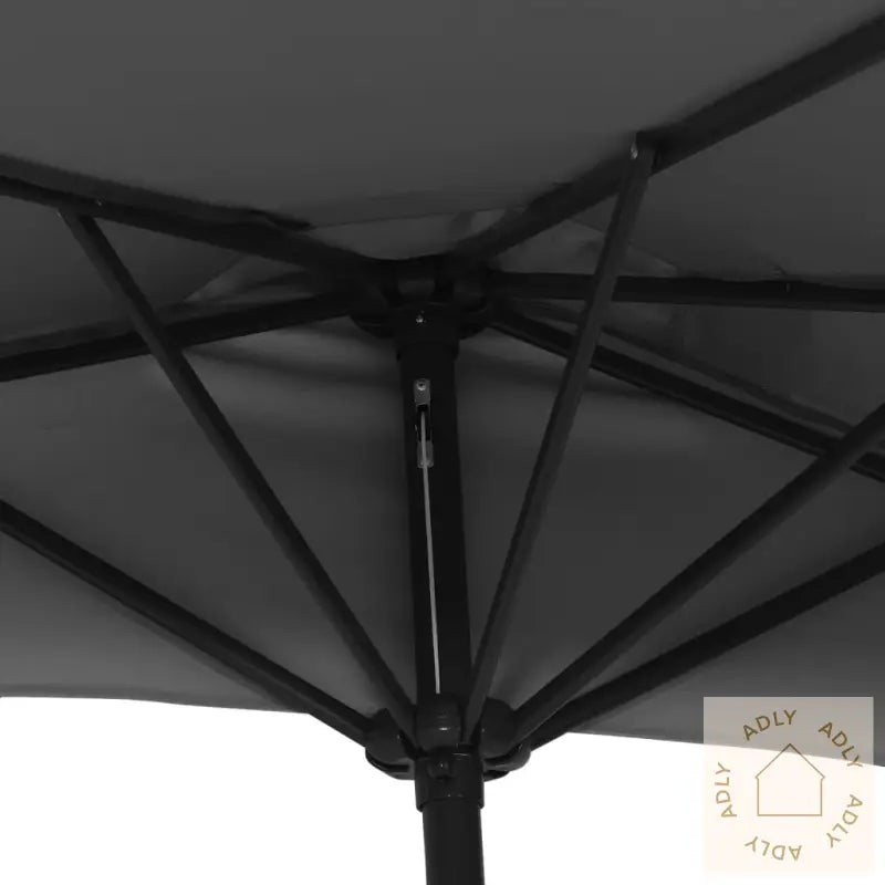 Balkongparasoll Med Aluminiumsstang Antrasitt 300X155 Cm Halv