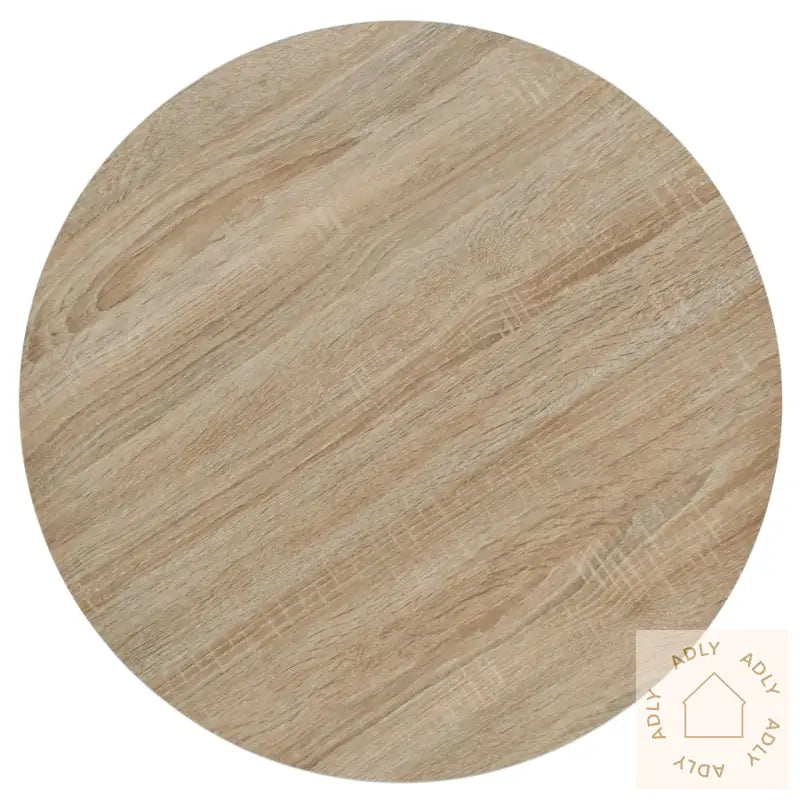 Bistrobord Mdf Og Stål Rund 60X75 Cm Eikefarge