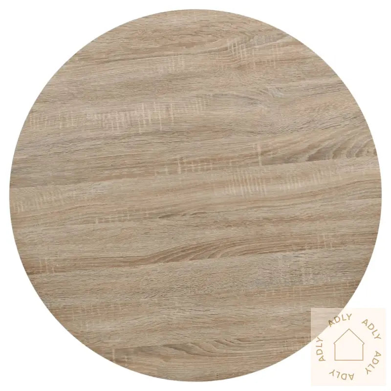 Bistrobord Mdf Og Stål Rund 80X75 Cm Eikefarge
