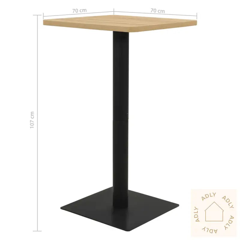 Bistrobord Eikefarge 70X70X107 Cm