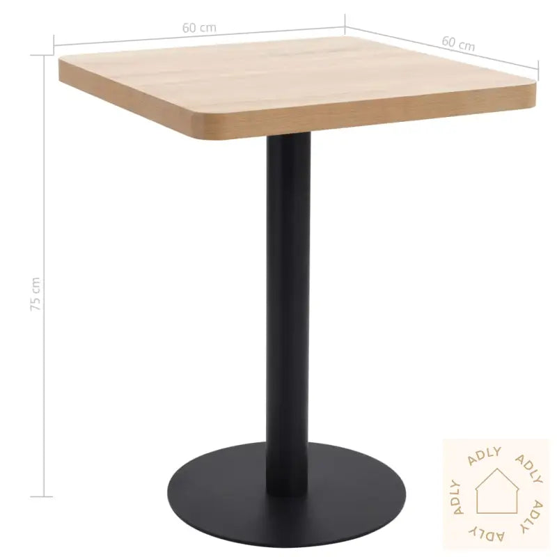 Bistrobord Lysebrun 60X60 Cm Mdf