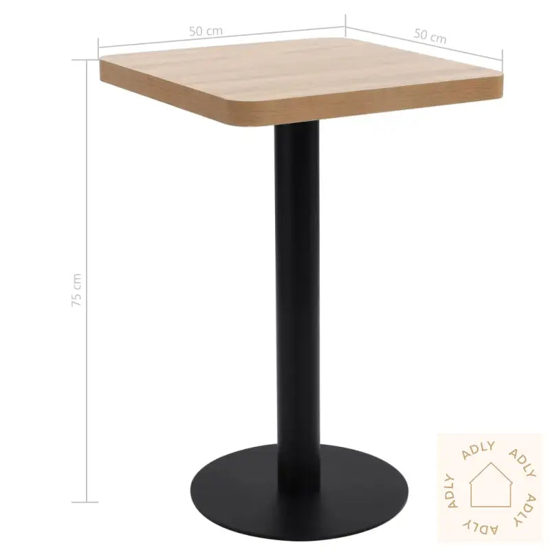 Bistrobord Lysebrun 50X50 Cm Mdf