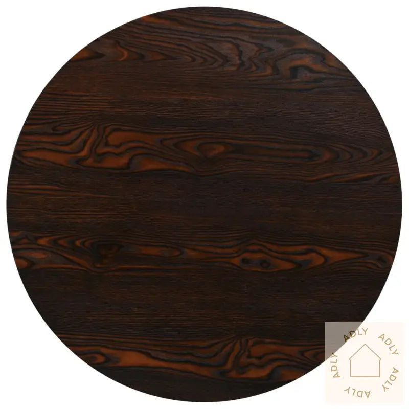 Bistrobord Mdf Og Stål Rund 80X75 Cm Mørk Aske