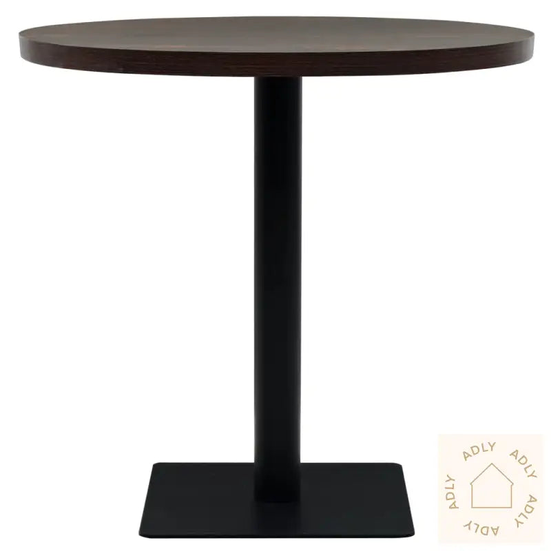 Bistrobord Mdf Og Stål Rund 80X75 Cm Mørk Aske