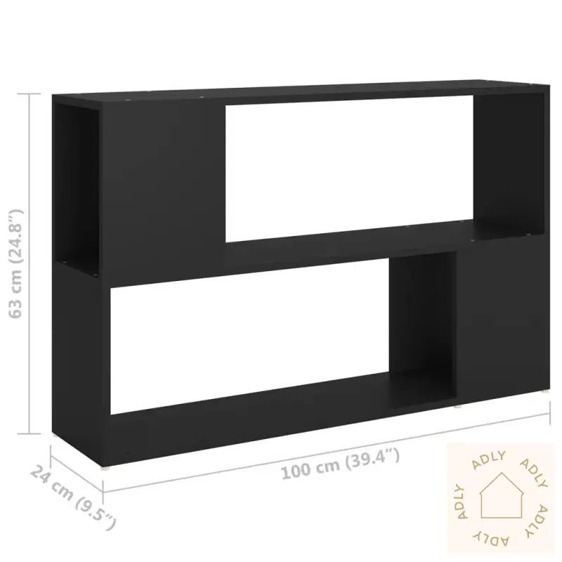 Bokhylle Svart 100X24X63 Cm Konstruert Tre
