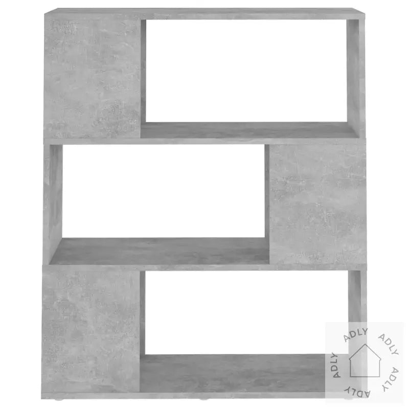 Bokhylle/Romdeler Betonggrå 80X24X94 Cm Konstruert Tre