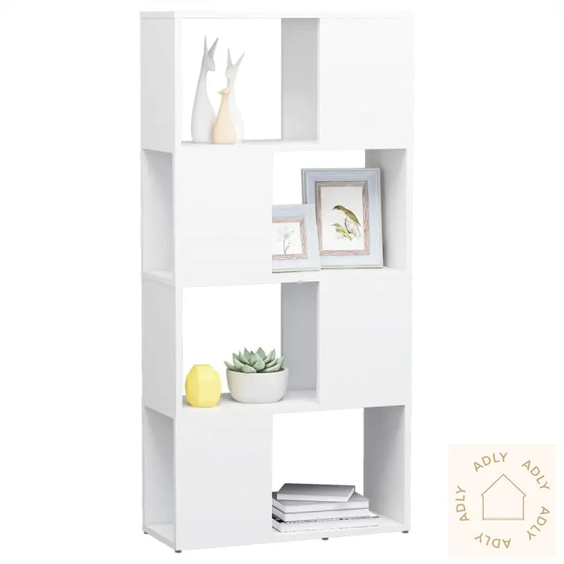 Bokhylle/Romdeler Hvit 60X24X124,5 Cm Konstruert Tre