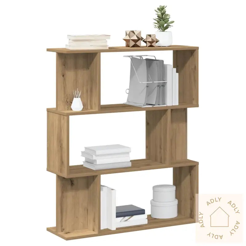 Bokhylle Artisan Eik 80X24X96 Cm Konstruert Tre