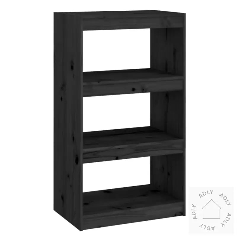 Bokhylle/Romdeler Svart 60X30X103,5 Cm Heltre Furu