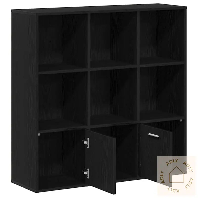Bokhylle Svart Eik 98X29X97,5 Cm Konstruert Tre