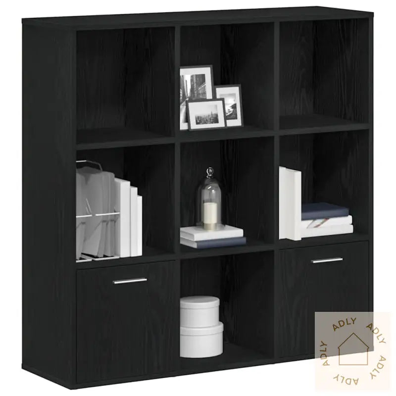 Bokhylle Svart Eik 98X29X97,5 Cm Konstruert Tre