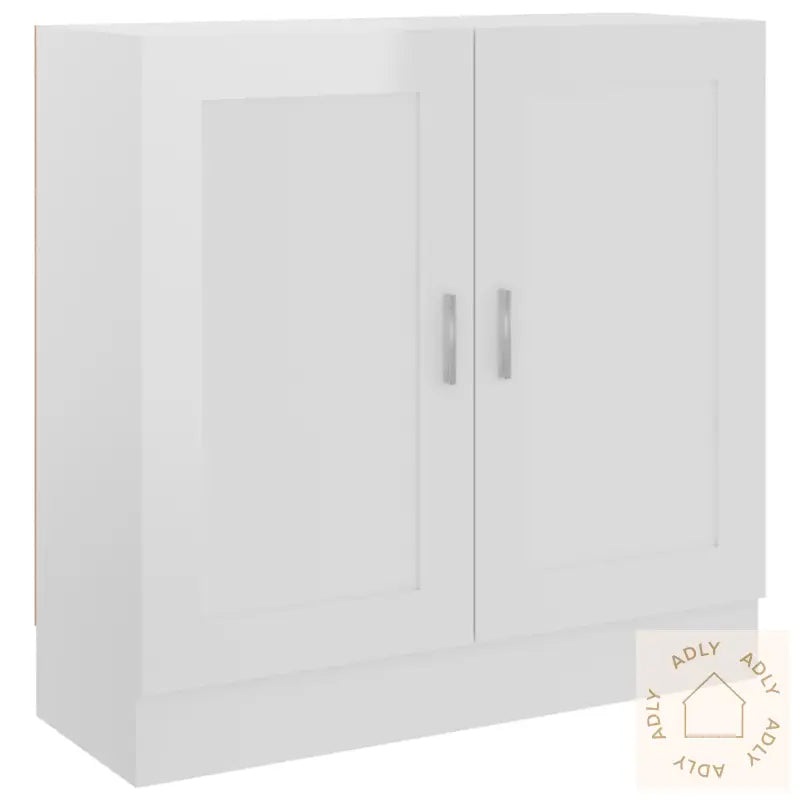 Bokhylle Høyglans Hvit 82,5X30,5X80 Cm Konstruert Tre