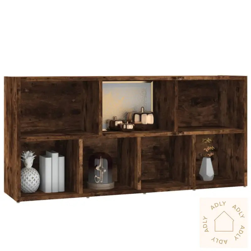 Bokhylle Røkt Eik 50X25X106 Cm