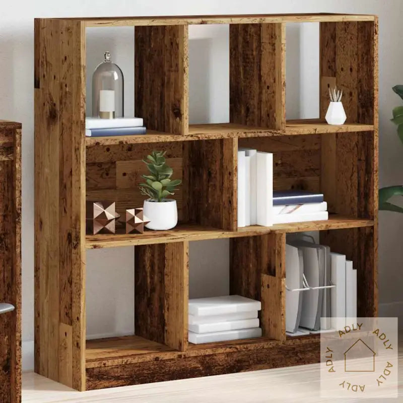 Bokhylle Gammelt Tre 97,5X29,5X100 Cm Konstruert Tre