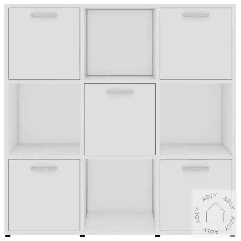 Bokhylle Hvit 90X30X90 Cm Konstruert Tre