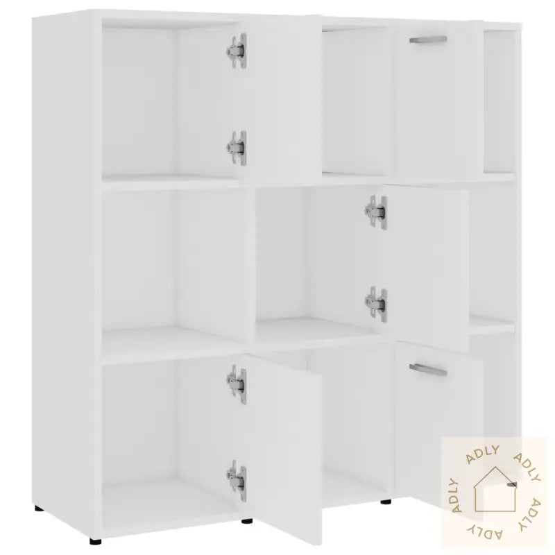 Bokhylle Hvit 90X30X90 Cm Konstruert Tre