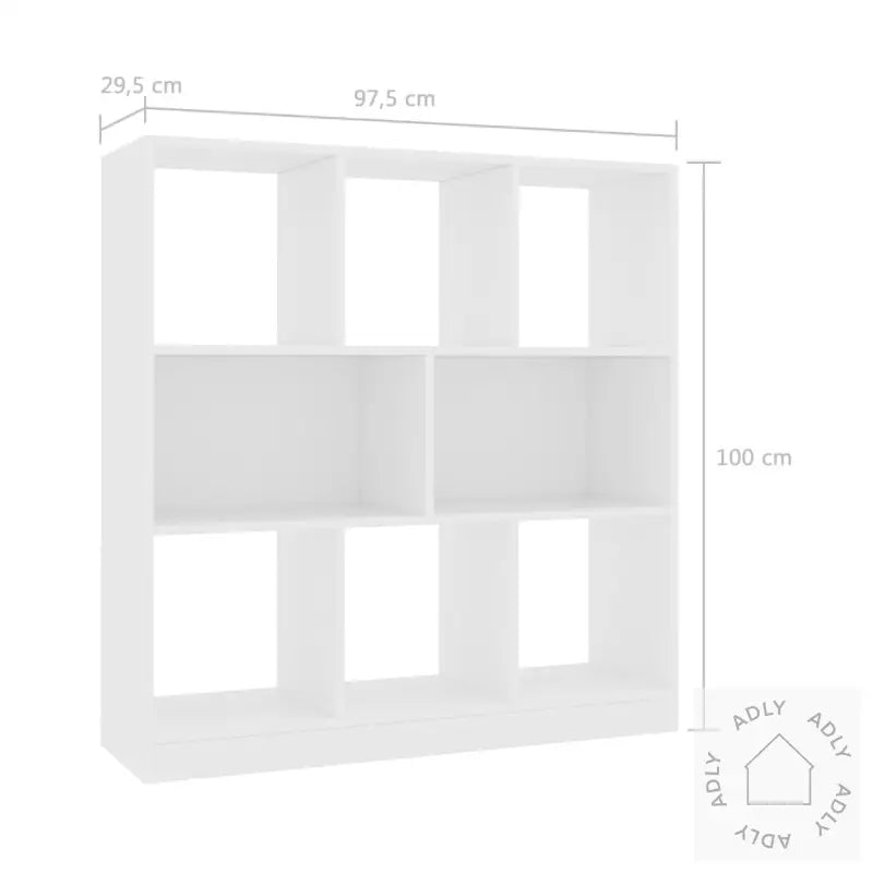 Bokhylle Hvit 97,5X29,5X100 Cm Konstruert Tre