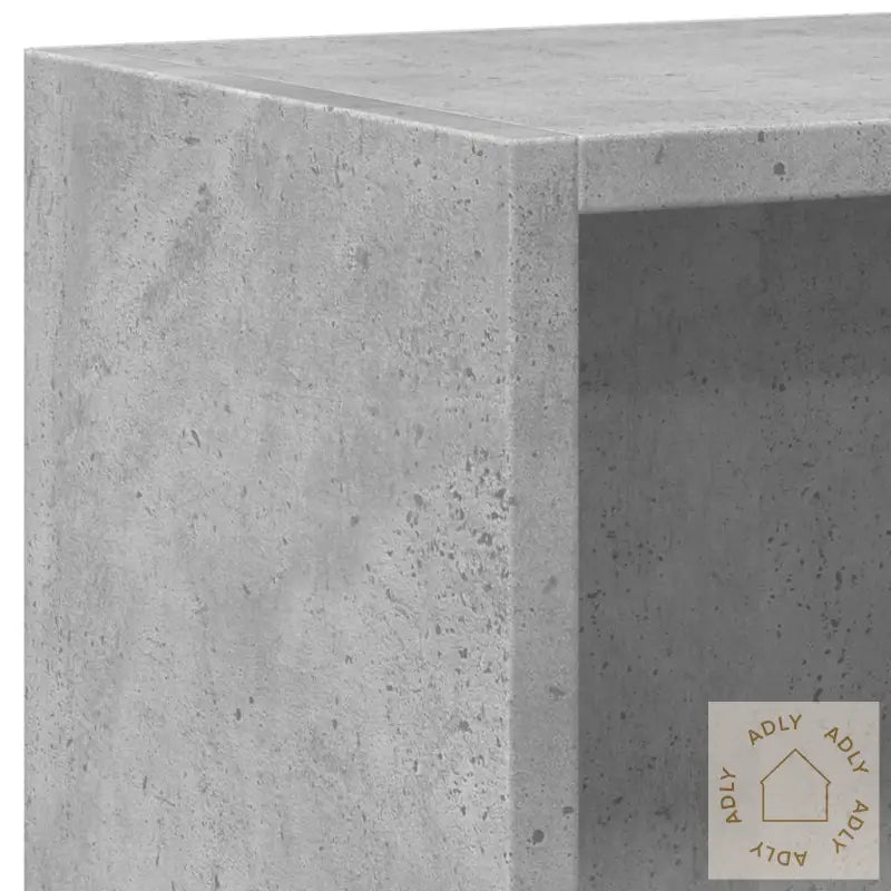 Bokhylle 2 Nivåer Betonggrå 60X30X76,5 Cm Konstruert Tre