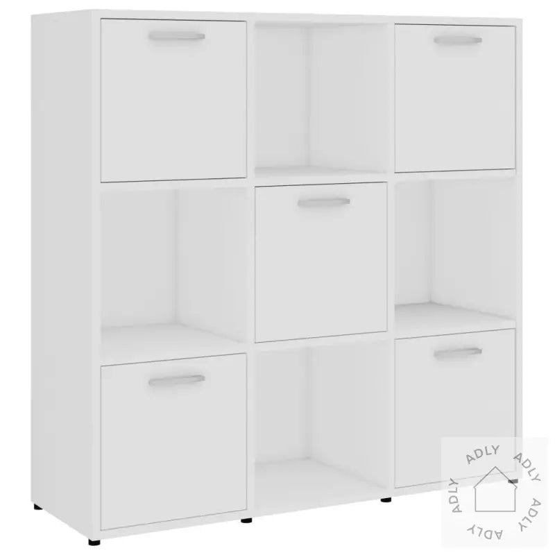 Bokhylle Hvit 90X30X90 Cm Konstruert Tre