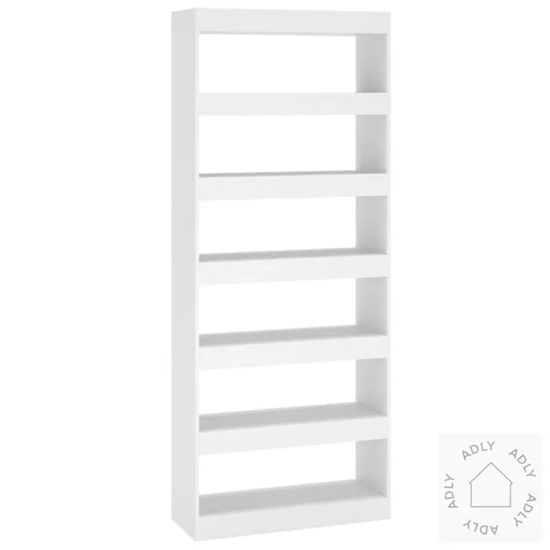 Bokhylle/Romdeler Hvit 80X30X198 Cm Konstruert Tre
