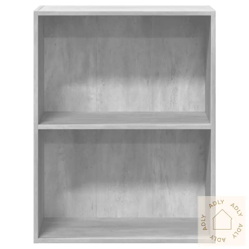 Bokhylle 2 Nivåer Betonggrå 60X30X76,5 Cm Konstruert Tre