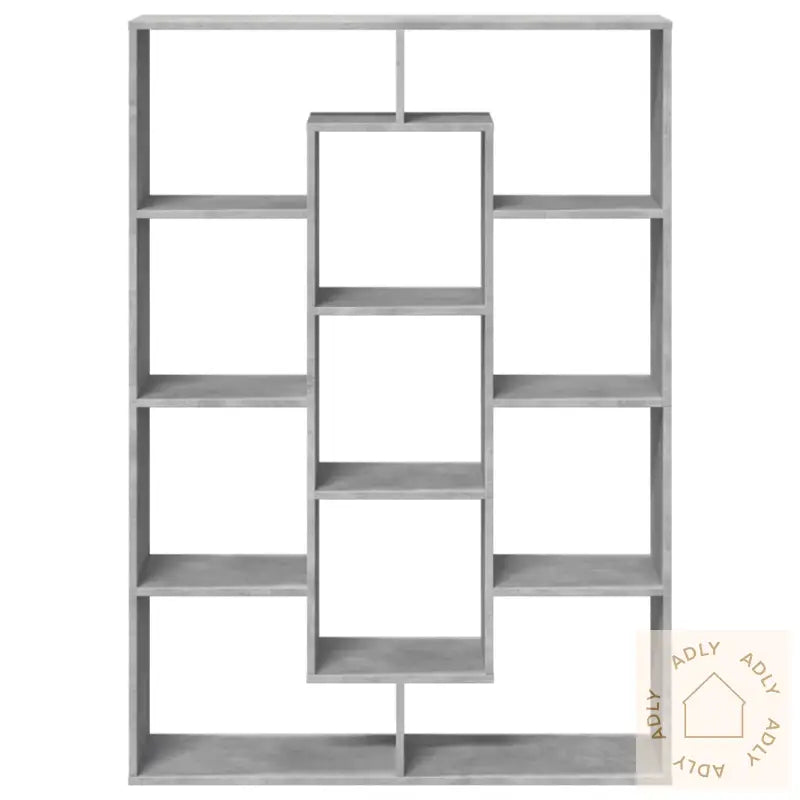 Bokhylle Betonggrå 102X29X143 Cm Konstruert Tre