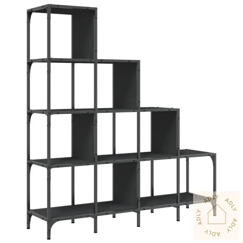 Bokhylle Svart 122X30X132 Cm Konstruert Tre