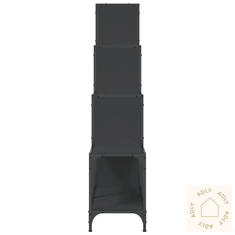 Bokhylle Svart 122X30X132 Cm Konstruert Tre