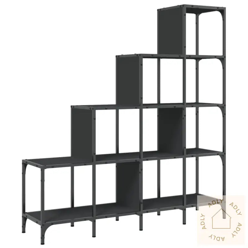 Bokhylle Svart 122X30X132 Cm Konstruert Tre
