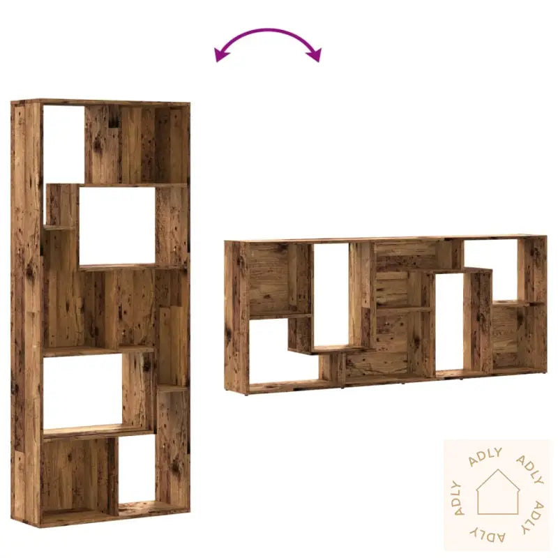 Bokhylle Gammelt Tre 67X24X161 Cm Konstruert Tre