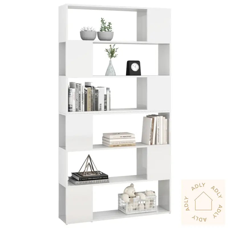 Bokhylle/Romdeler Høyglans Hvit 100X24X188 Cm