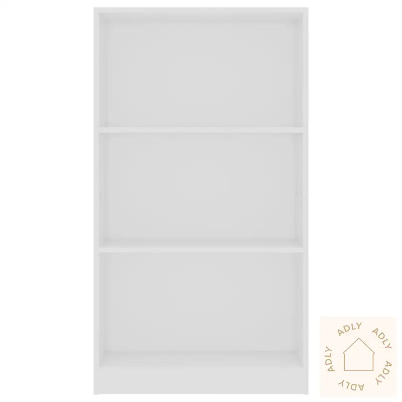 Bokhylle 3 Nivåer Hvit 60X24X109 Cm Konstruert Tre