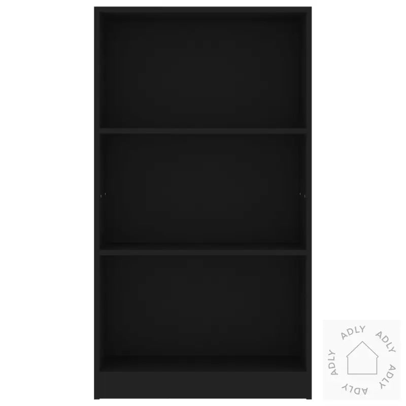 Bokhylle 3 Nivåer Svart 60X24X109 Cm Konstruert Tre
