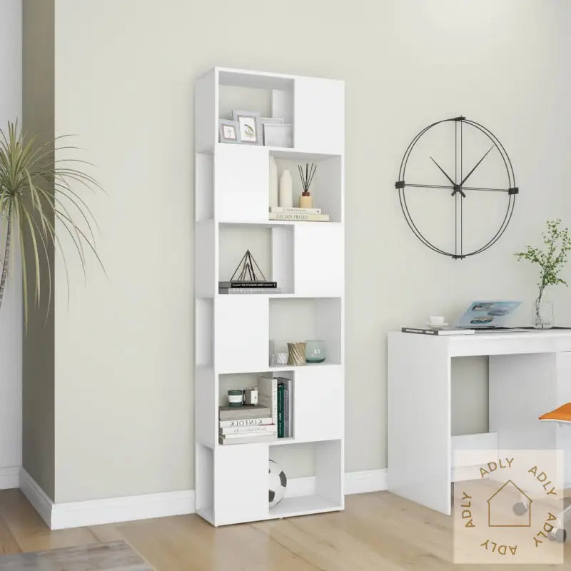 Bokhylle/Romdeler Hvit 60X24X186 Cm