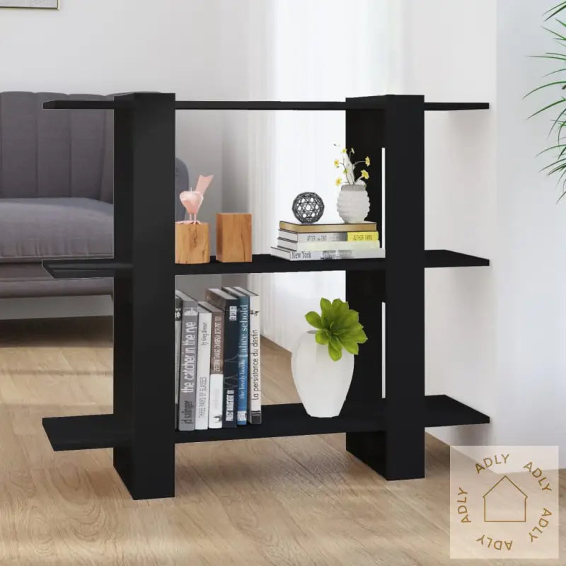 Bokhylle/Romdeler Svart 100X30X87 Cm