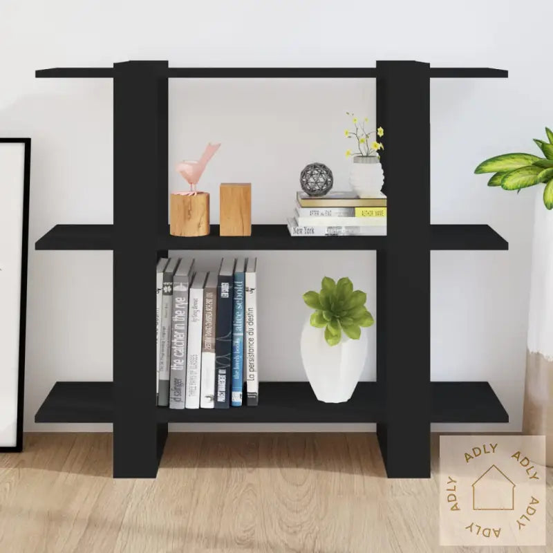 Bokhylle/Romdeler Svart 100X30X87 Cm