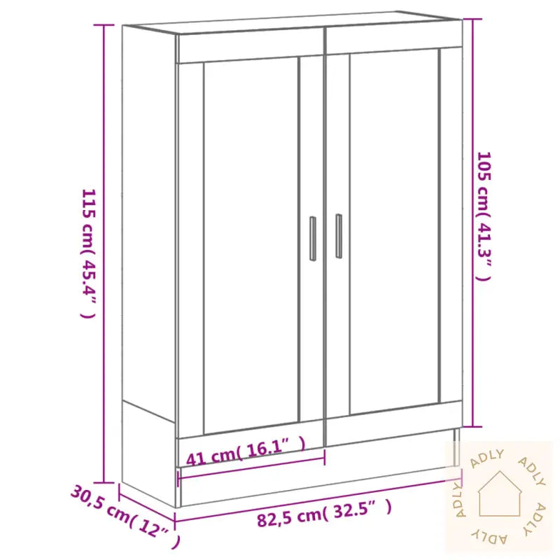 Bokhylle Røkt Eik 82,5X30,5X115 Cm Konstruert Tre